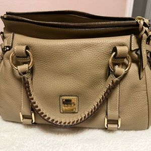 Dooney & Bourke pebble grain small satchel taupe. NWT